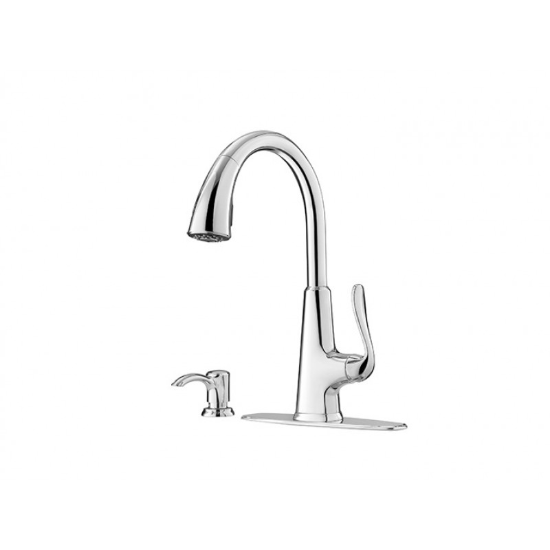 Pasadena 1-Handle, Pull-Down Kitchen Faucet - Chrome