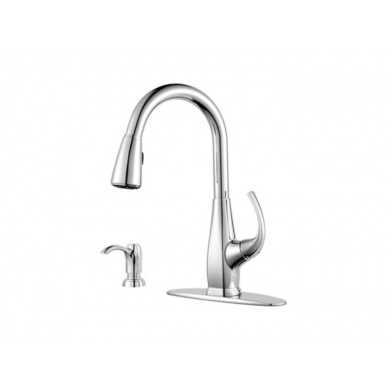 Selia 1-Handle, Pull-Down Kitchen Faucet - Chrome