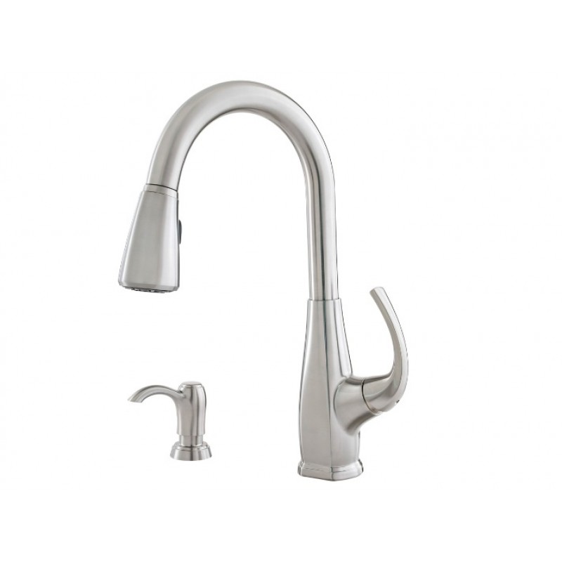 Selia 1-Handle, Pull-Down Kitchen Faucet - Stainless Steel