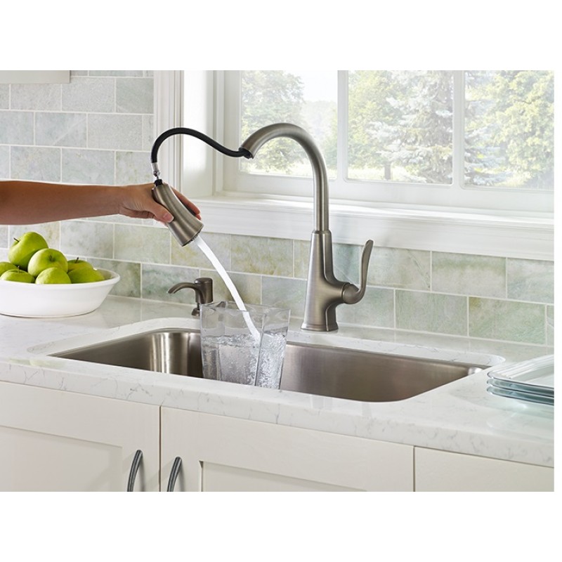 Pasadena 1-Handle, Pull-Down Kitchen Faucet - Slate