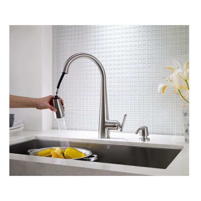 Lita Pull-Down Kitchen Faucet - Stainless Steel