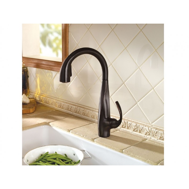 Avanti 1-Handle, Pull-Down Kitchen Faucet - Tuscan Bronze