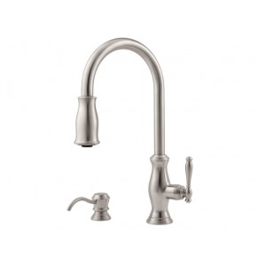 Hanover 1-Handle, Pull-Down Kitchen Faucet - Stain...