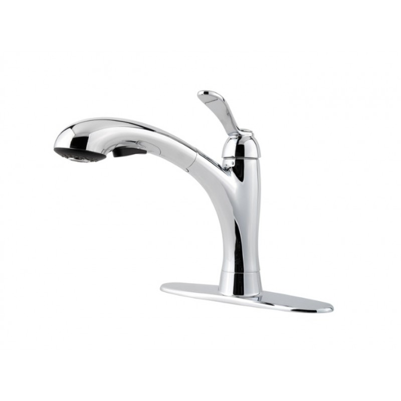 Clairmont 1-Handle, Pull-Out Kitchen Faucet - Chrome