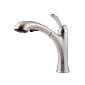Clairmont 1-Handle, Pull-Out Kitchen Faucet - Stai...