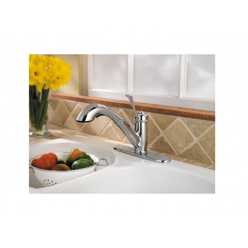 Bixby 1-Handle, Pull-Out Kitchen Faucet - Chrome