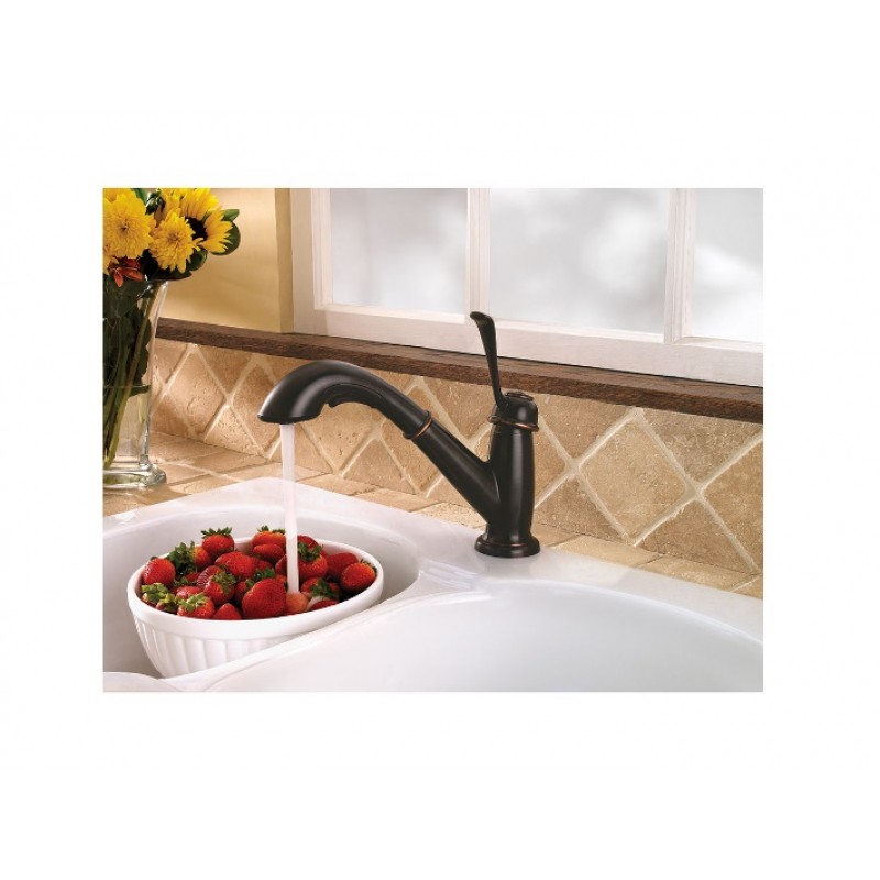 Bixby 1-Handle, Pull-Out Kitchen Faucet - Tuscan Bronze