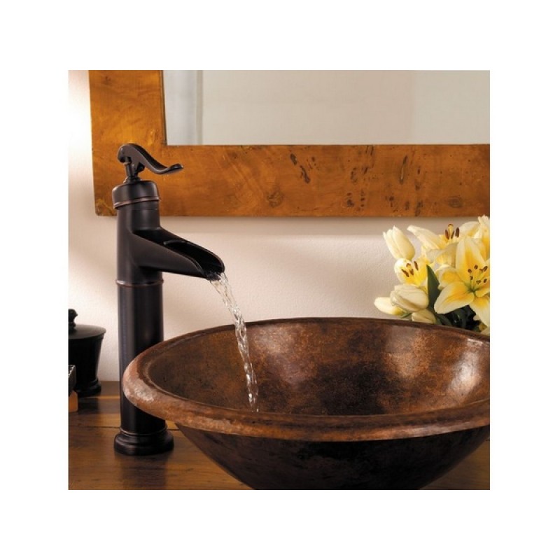 Ashfield Vintage Well Pump Waterfall Vessel Faucet - Tuscan Bronze