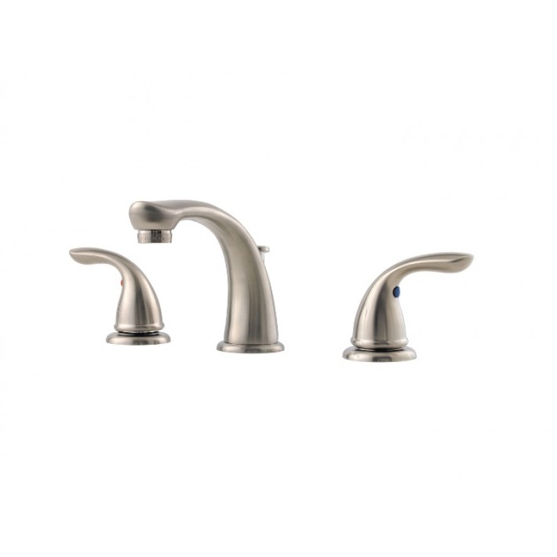 Pfirst Series Widespread Bath Faucet - Brushed Nickel