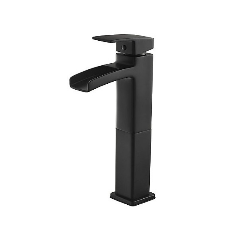 Kenzo Single Handle Trough Vessel Bath Faucet - Black