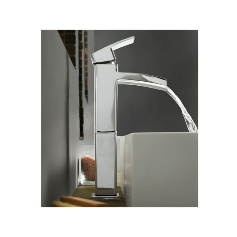 Kenzo Single Handle Trough Vessel Bath Faucet  - Polished Chrome