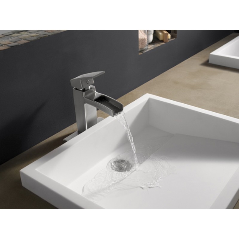 Kenzo Single Control, Trough Bath Faucet - Brushed Nickel