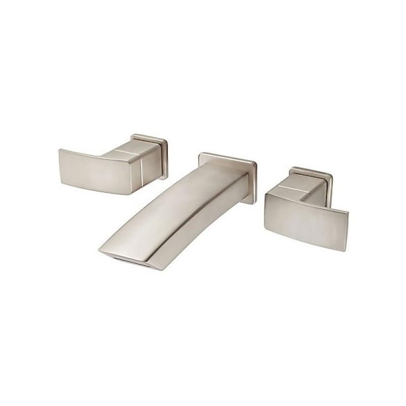 Kenzo Wall Mount Widespread Bath Faucet - Brushed Nickel