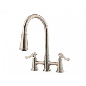 Ashfield 2-Handle, Pull-Down Kitchen Faucet - Brus...