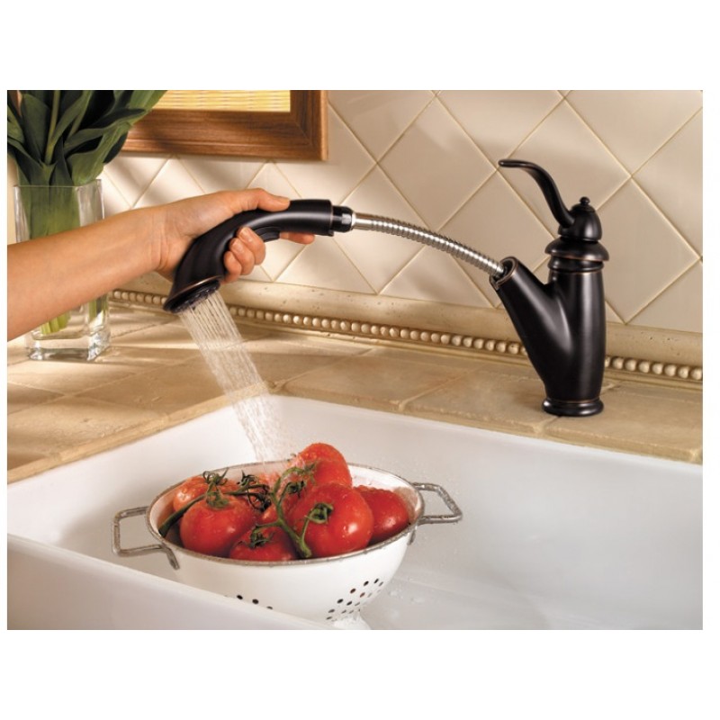 Marielle 1-Handle, Pull-Out Kitchen Faucet - Tuscan Bronze