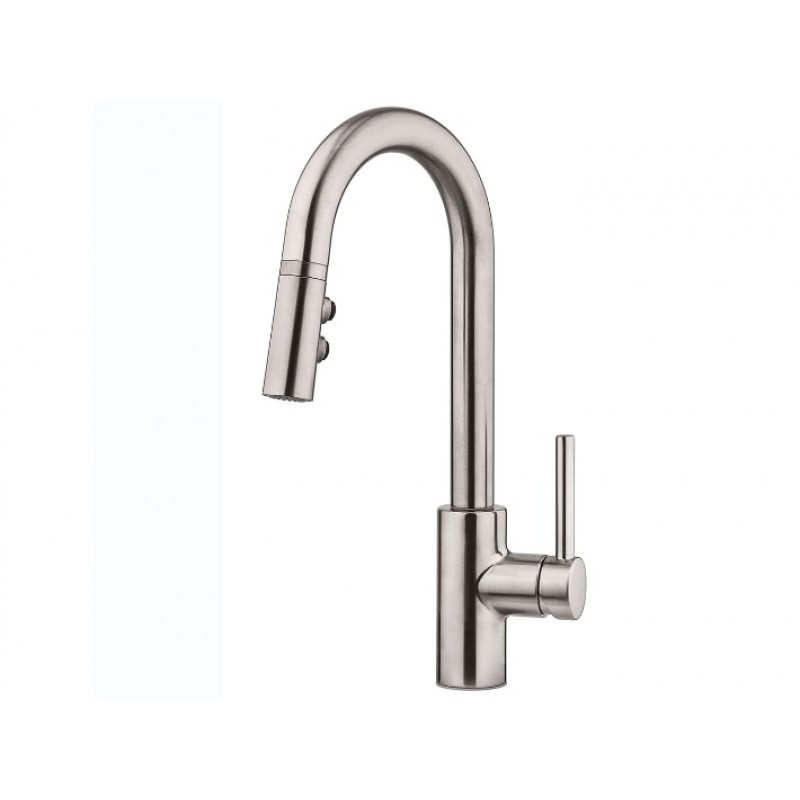 Stellen 1-Handle Pull Down Bar And Prep Faucet - Stainless Steel
