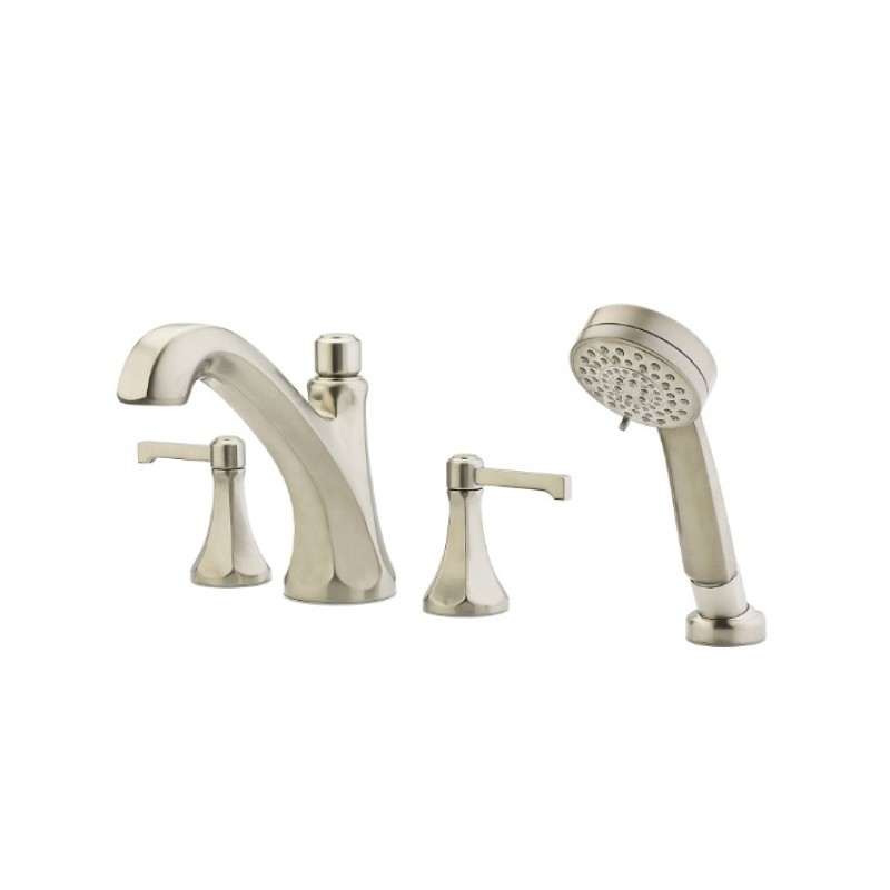 Arterra 4-Hole Roman Tub With Handshower, Trim Only - Brushed Nickel