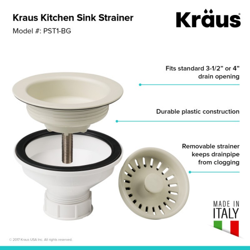 Kraus Kitchen Sink Strainer in Beige