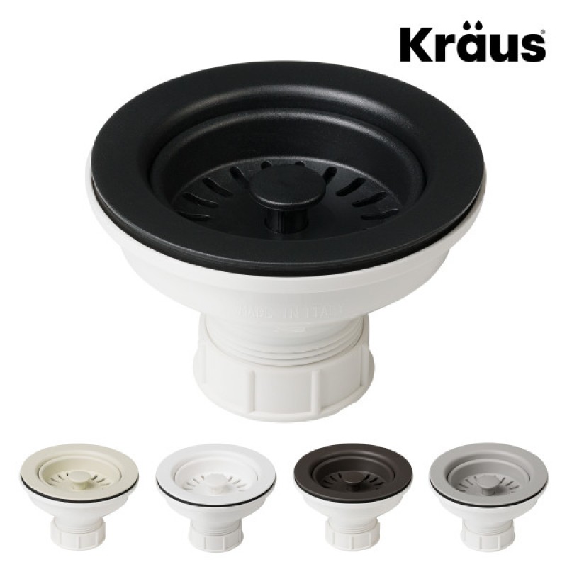 Kraus Kitchen Sink Strainer in Black