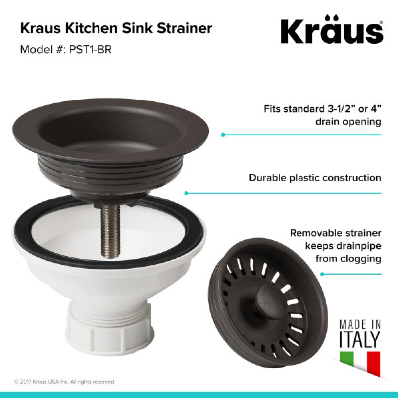 Kraus Kitchen Sink Strainer in Brown