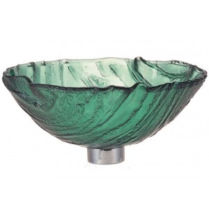 Round 15" Thick Wave Glass Vessel Sink - Ever...
