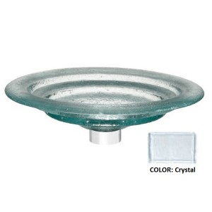 Round Glass Vessel with 3 Levels - Crystal