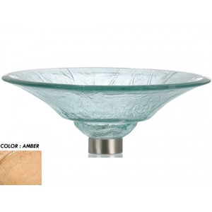 Round 18" Cone Two Level Glass Vessel Sink - ...