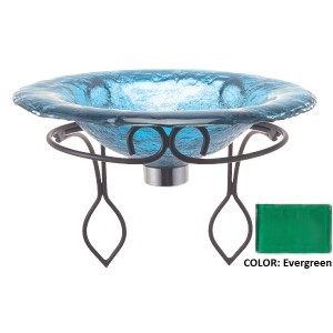 Glass Vessel Sink with Wrought Iron Support - Ever...