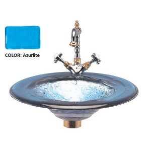 Round Glass Drop-in Sink - Azurlite