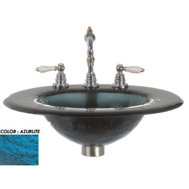 Oval Drop In Glass Sink - Azurlite