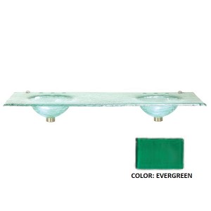 60" Glass Top With Double Vessel Sinks - Ever...