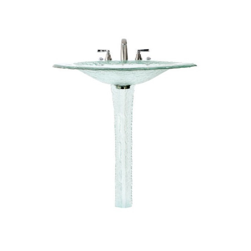Large Glass Sink on Pedestal - Clear