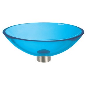 Ultra Translucent Oval Glass Vessel Sink - Azurlit...