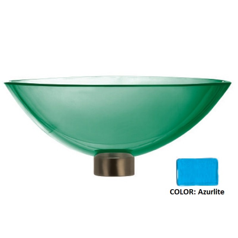 Ultra Translucent Round Glass Vessel Sink - Azurlite
