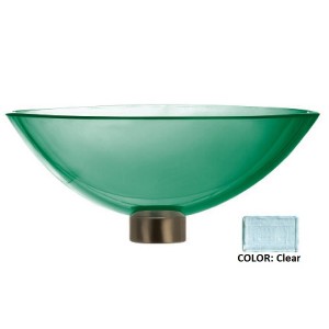 Ultra Translucent Round Glass Vessel Sink - Clear