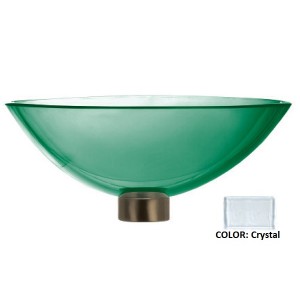 Ultra Translucent Round Glass Vessel Sink - Crysta...