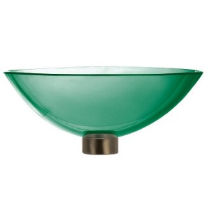 Ultra Translucent Round Glass Vessel Sink - Evergr...