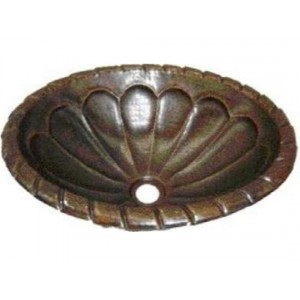 Reel Design Oval Copper Sink, 19x14