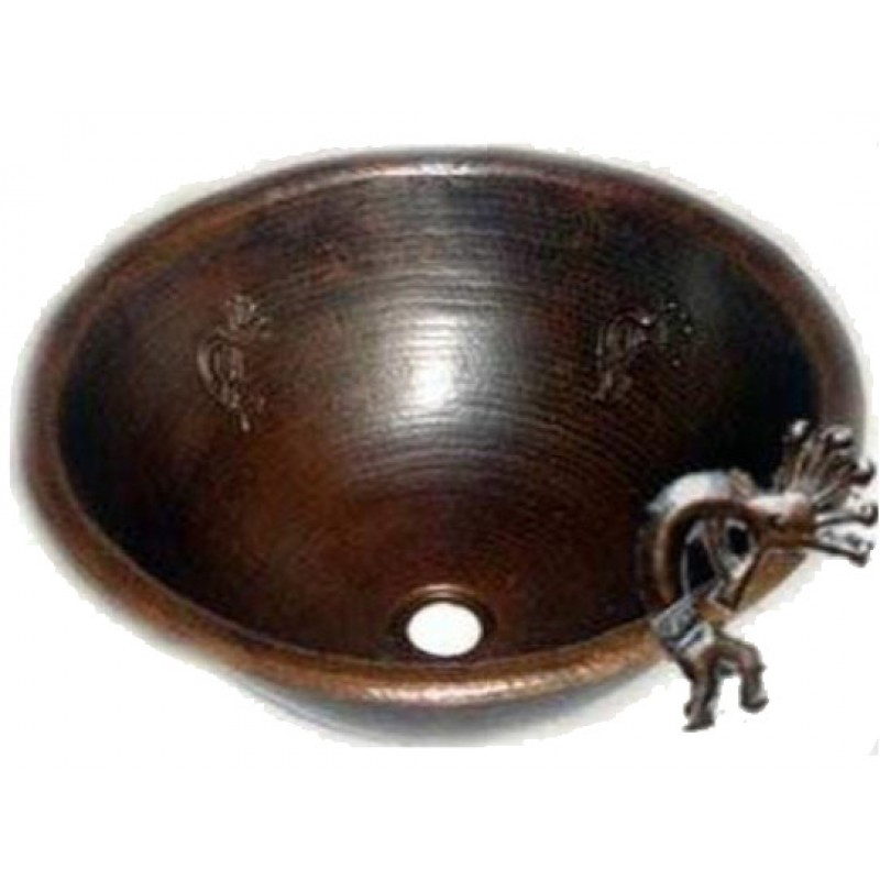 Cocopel Design Round Copper Sink, 17x6