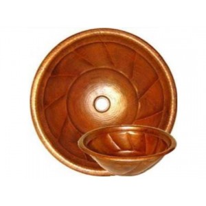 Reel Design Round Copper Sink, 17x6