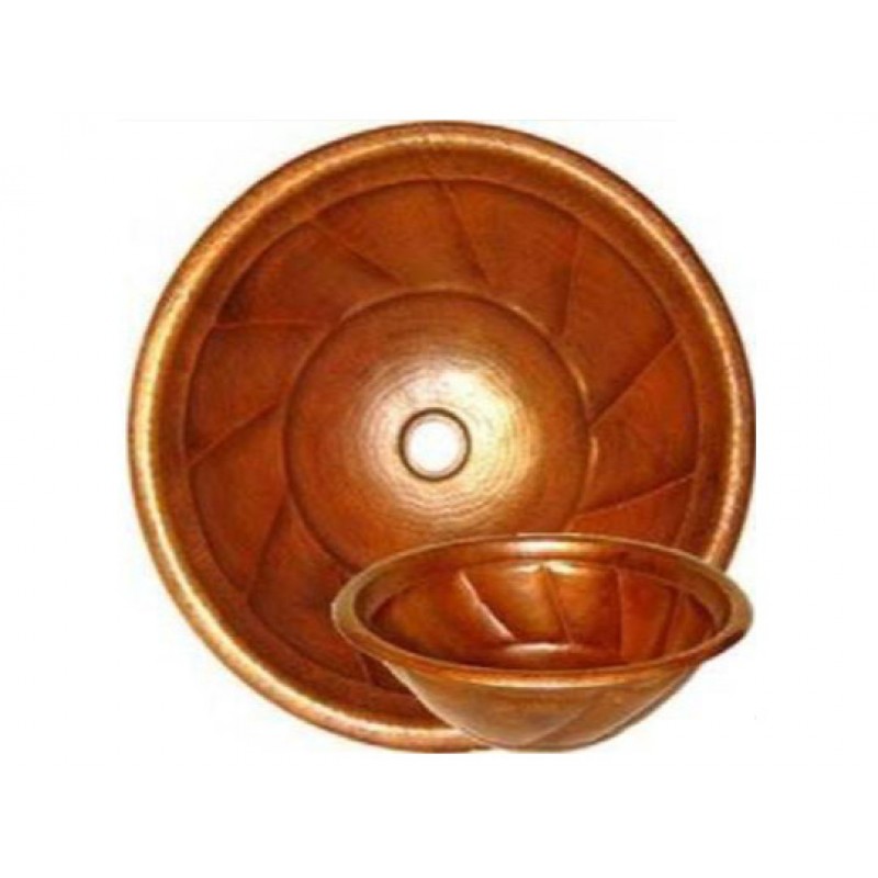 Reel Design Round Copper Sink, 15x5.5