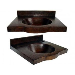 Vanity Top With Integrated Copper Sink - 24"