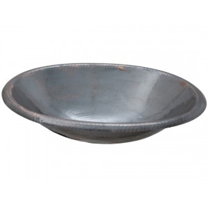 Matisse Black Nickel Oval Copper Sink With Drain