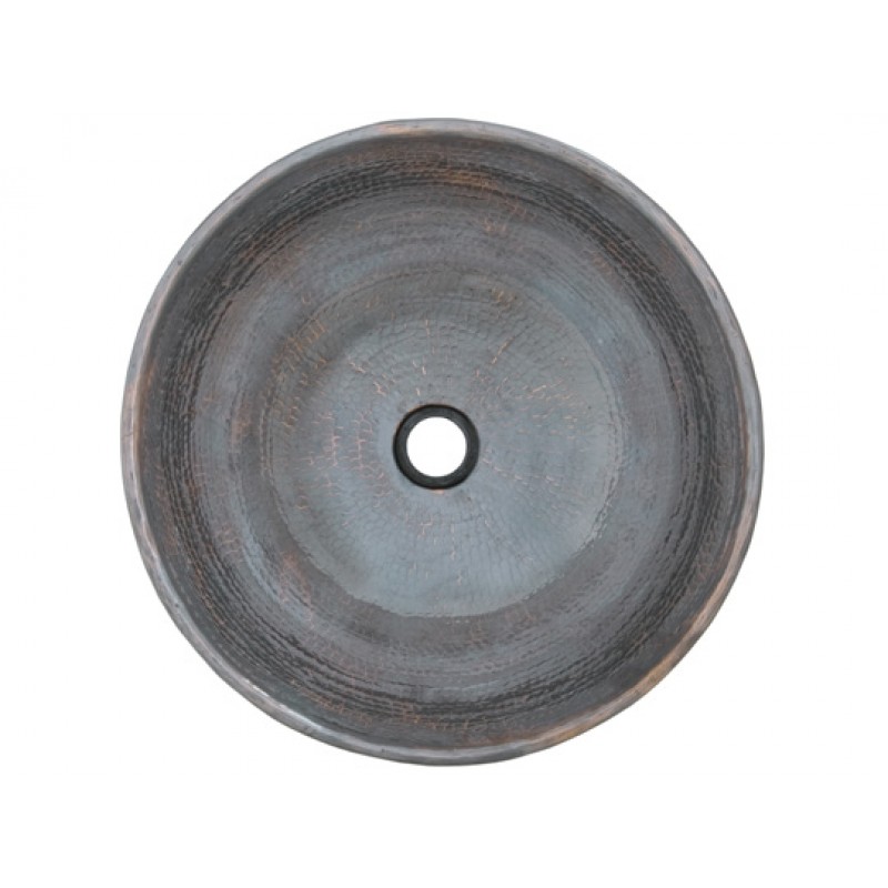 Beech Black Nickel Round Copper Sink With Drain