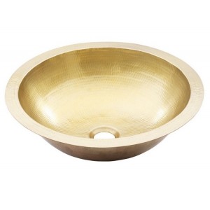 Tacambaro Antique Satin Gold Round Handcrafted Und...