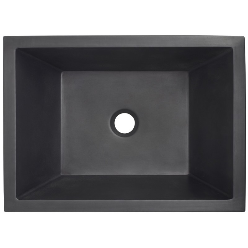 Tonala Bathroom Rectangular Undermount/Drop-In Sink, 19 x 14 in, Smooth Matte Black
