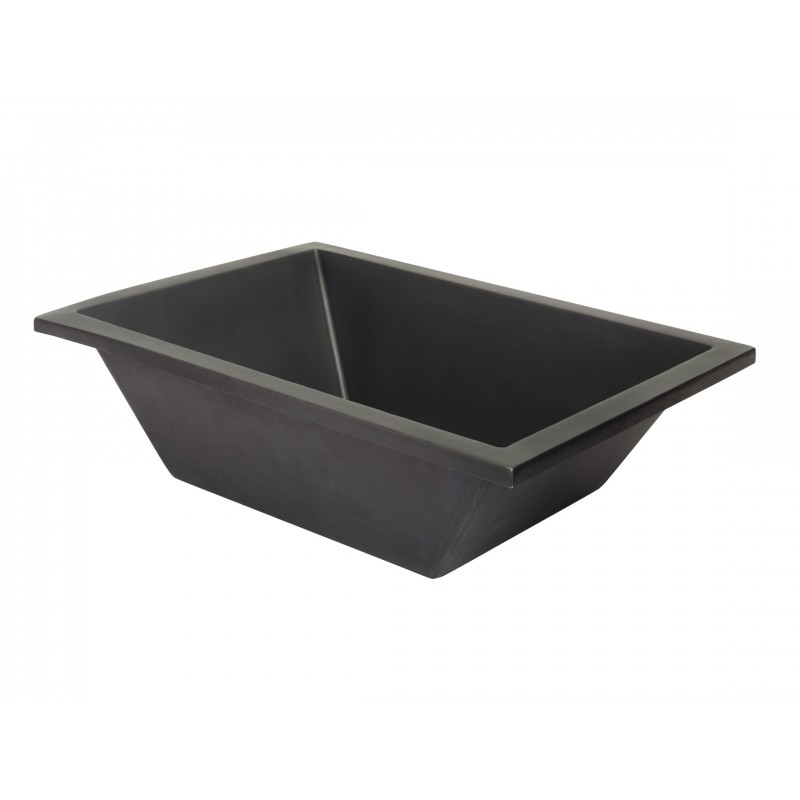 Tonala Bathroom Rectangular Undermount/Drop-In Sink, 19 x 14 in, Smooth Matte Black