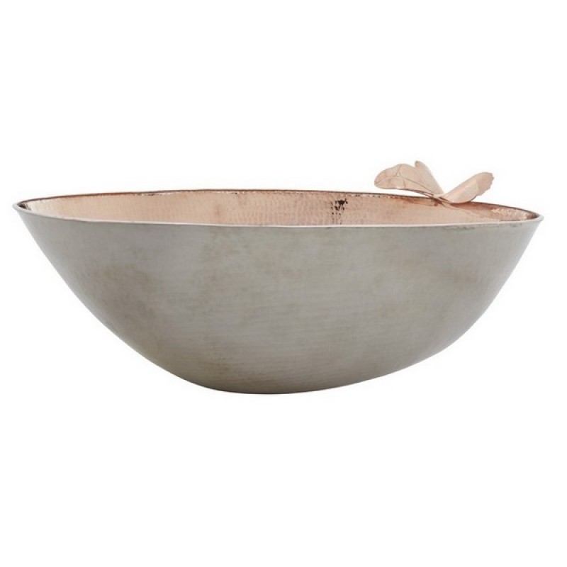 Otomi Rose Gold and Hammered Nickel Round Handcrafted Vessel Sink