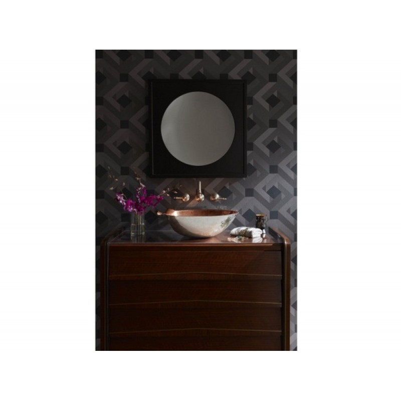 Otomi Bathroom Oval Handcrafted Vessel Sink, 19 x 14 in, Hammered Rose Gold and Nickel