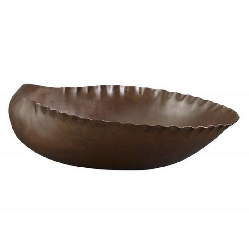 Villamar Aged Copper Scallop Shell Shaped Handcrafted Vessel Sink